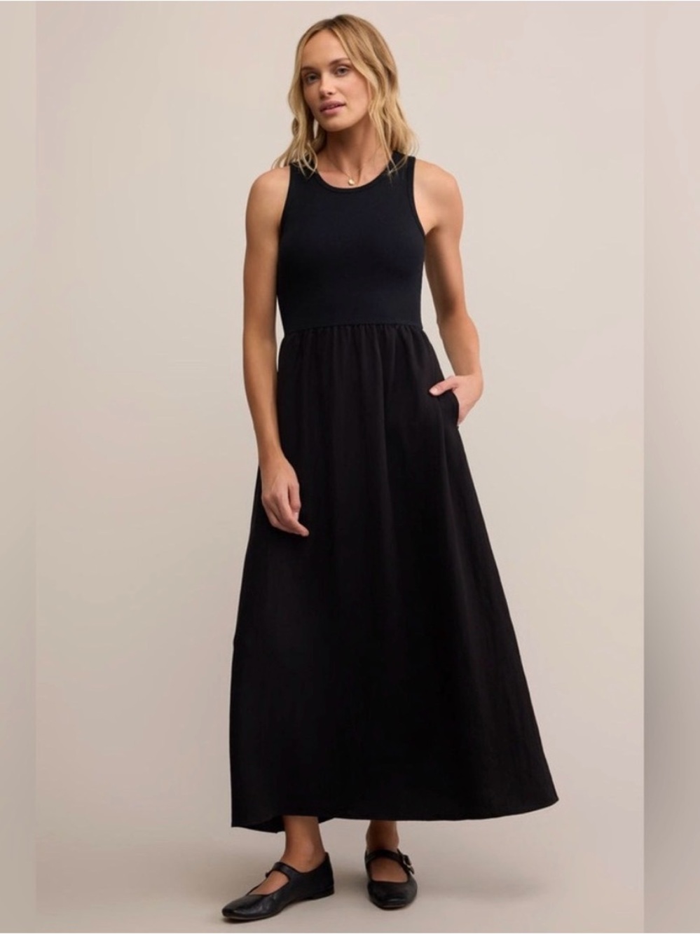 Sleeveless Black T-Shirt Dress Target Medium A New Day
